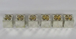 6 Godinger Tischkartenhalter versilbert und goldfarben Geschenke Geschenke - Bild 1 von 7