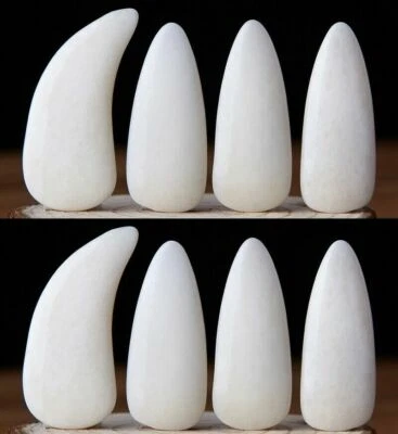 8X Corda Gu Zheng Professionale Osso Intagliato Plettri Dita Unghie Adulti - Immagine 1 di 3