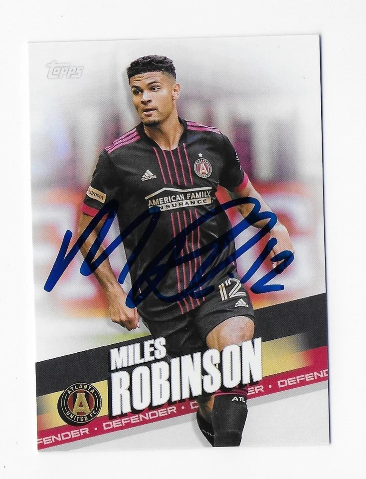 2022 TOPPS MLS MILES ROBINSON ATLANTA UNITED FC AUTOGRAPHED SIGNED SOCCER CARD - Image 1 of 1