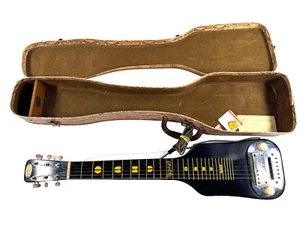 vtg 1950s Valco Oahu Lap Steel Guitar w/ original Snakeskin style case country - Picture 1 of 24