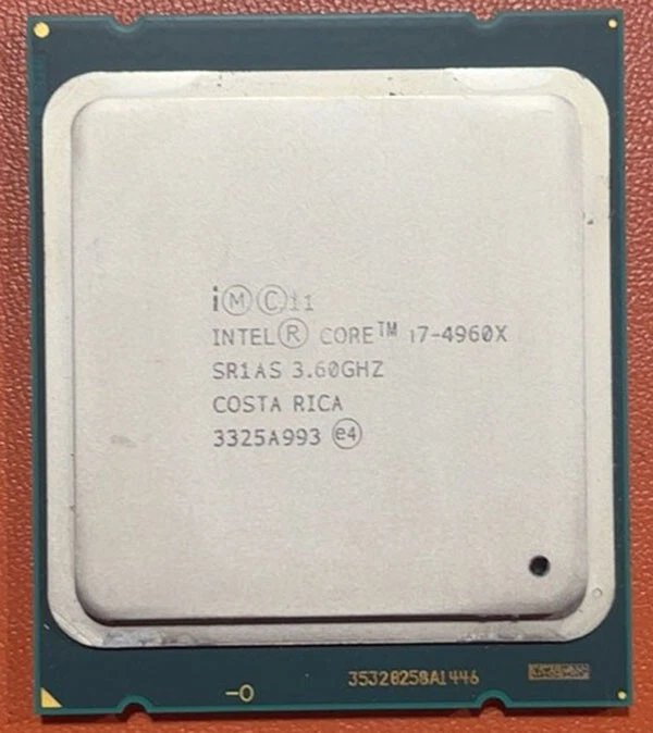 Intel Core i7-4960X 3.60GHz 6-core 12 Threads 130W 15MB LGA2011 CPU processor - Image 1 of 1
