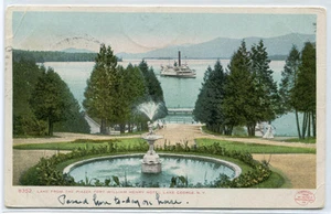 Postal Fort William Henry Hotel Piazza Lake George Nueva York 1907 - Imagen 1 de 1