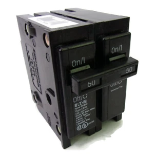 Eaton Leitungsschutzschalter Typ BR250 C250 50 Ampere 120/240V 2-polig NOB - Bild 1 von 5