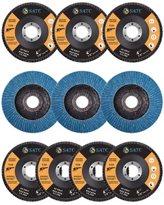 10 Pack 4.5” x 7/8" Jumbo 40 Grit Zirconia Flap Disc Grinding Wheels Conical T29 - Picture 1 of 11