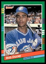 1991 Donruss Baseball Card Rob Ducey Toronto Blue Jays #705