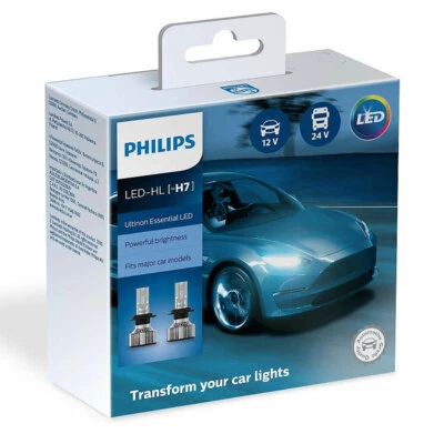 2pcs Original Philips Ultinon Essential LED Car Headlight Bulb H7 6.500K +200% - Image 1 of 2