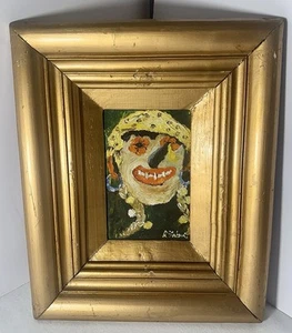 Romanian New Years Eve Mask Original Folk Art Painting *Story In Photos* - Picture 1 of 9