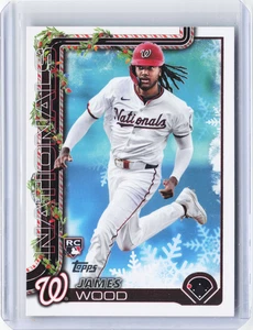 2025 Topps Baseball Holiday James Wood RC Gingerbread Back Variation SP - Picture 1 of 2