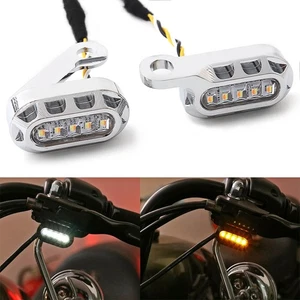 Luz intermitente indicadora de señal de giro LED DRL Mi-ni para Harley Sportster 883 1200 - Imagen 1 de 23