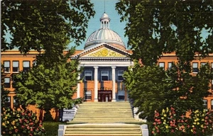 State Capitol Santa Fe New Mexico Linen Postcard - Picture 1 of 4