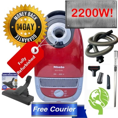 ✅Professionally Reconditioned Powerful 2200Watt Miele Red Pearl Vacuum Cleaner - Image 1 of 4