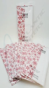 100 Sheets American Greetings Red Snowflake White Christmas Tissue Paper 20"x24" - Picture 1 of 3