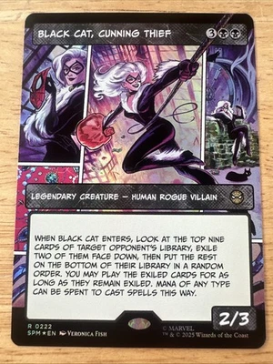 MTG Black Cat, Cunning Thief – Foil Rare – Marvel’s Spider-Man Universes Beyond - Image 1 of 2