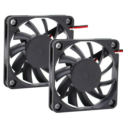2X PC Ventilator lüfter 60x60x10mm 60mm Leise PC Gehäuselüfter Einstellbare Fan - Bild 1 von 4