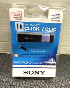 SONY MICRO VAULT Click/Clic 4GB USB 2.0 FLASH DRIVE NEW (D8) - Picture 1 of 1