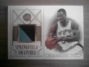 2013-14 PANINI NATIONAL TREASURES SPRINGFIELD SWATCHES PRIME DAVID ROBINSON 2/25 - Bild 1 von 2