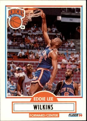 1990 FLEER UPDATE Basketball NM Card #U-65 🏀 EDDIE LEE WILKINS, New York Knicks - Image 1 of 2