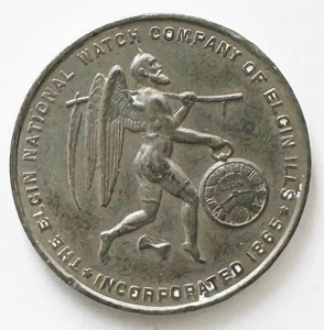 1870's ELGIN National Watch Co Father Time w/ Scythe Merchant Token;W509 - Picture 1 of 2