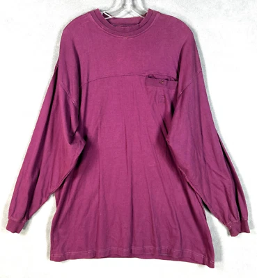 Hang Ten Mens Shirt XL Burgundy Long Sleeve Pocket Surf Sreetwear Vintage 90s - Image 1 of 4