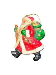 Vintage Old World Style Santa Clause Christmas Tree Holiday Hanging Ornament - Picture 1 of 3