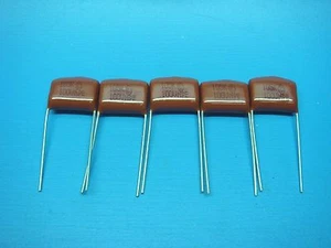 (5) MERITEK DMPE105K2A 100V 1.0uF 85°C +/-10% RADIAL FILM CAPACITOR - Picture 1 of 4