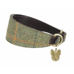 Collar de galgo Shires Digby and Fox tweed - Cuadros rojo/amarillo/azul - Imagen 1 de 3