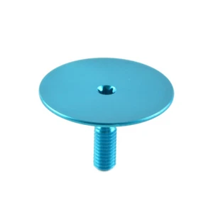 OMNI Racer WORLDS LIGHTEST Headset Top Cap & Bolt: JUST 3.4 grams!! LIGHT BLUE - Picture 1 of 8