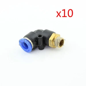 Accesorios rápidos de tubo de codo de 90 grados con hilo macho 1/4 BSPT 10 mm PL10-02 - Imagen 1 de 3