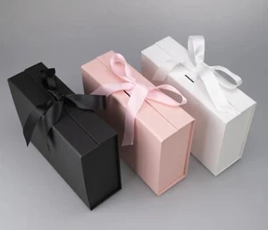 Luxury Magnetic Gift Box with Ribbon - Small, Medium & Large - Picture 1 of 6