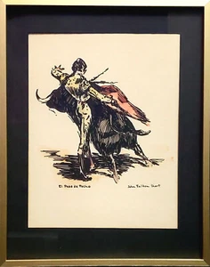 JOHN FULTON SHORT 1932-1998 - "EL PASO DE PECHO" - Lithographie - 10,5" x 8" - Bild 1 von 3