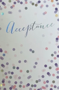 Aceptación - Tarjeta de invitación RSVP acabado en lámina plateada para cualquier ocasión - Boda, - Imagen 1 de 3