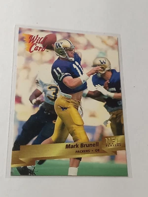 1993 Wild Card Mark Brunell #135 RC (1177) - Image 1 of 2