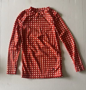 Crewcuts Rashguard Swim Shirt Girls 6 7 Red White Polka Dot Long Sleeve - Picture 1 of 6