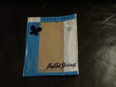 Hermosas Medias 1PR 60s 15 Den Tacón Nude Micromalla - Beige - Talla 10 RN35031 Foto 1 de 3