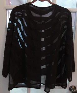 CHICO'S Easywear Size 3 Dark Chocolate Brown JACKET - Picture 1 of 7