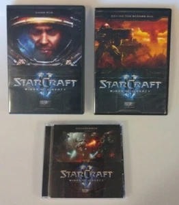 Starcraft Wings Of Liberty Soundtrack CD & Game DVD + Behind The Scenes DVD - Picture 1 of 8