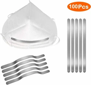100 PIEZAS Tiras de aluminio Correas Nariz Puente Tira Alambre Fo Fabricación de Máscaras - Imagen 1 de 6