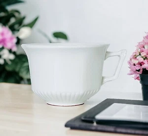Taza blanca Ironstone de madera de cuña Micratex EMPRESS de colección NUEVA - Imagen 1 de 6