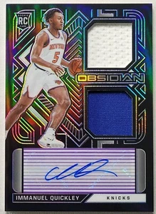 2020-21 Obsidian Immanuel Quickley #5/35 Purple Prizm Auto Autograph 1/1 RPA RC - Picture 1 of 15