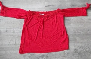 Womens Red Top Peacocks Size 12 - Picture 1 of 4