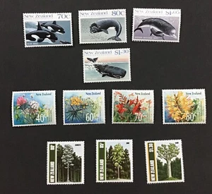 New Zealand 1988 -1989 VF-XF MNH Sc#937-38,940-41,Sc#942-45,Sc#956-57, 959 (W23) - Picture 1 of 2