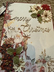 Handmade Scrapbook Mini Album Christmas Gift Prima - Picture 1 of 8