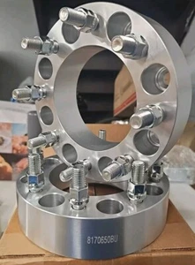 2) 8X170 To 8X6.5 8X165.1 Wheel Adapters Spacers 14X2.0 Stud 2 Inch Thick - Picture 1 of 1