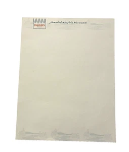 Hamm's Beer Vintage Letterhead Sheet Land Of Sky Blue Water Advertising Brewery - Picture 1 of 6