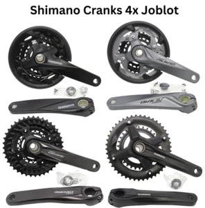 Shimano Chainset Job lot Various Cranks Deore/Alivio Black 4x Cranks Fitted - H - Picture 1 of 24