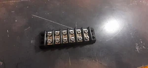APPROVED VENDOR Terminal Strip: 14 AWG For Max Wire Size, 15 A Current, 6 Poles - Picture 1 of 4