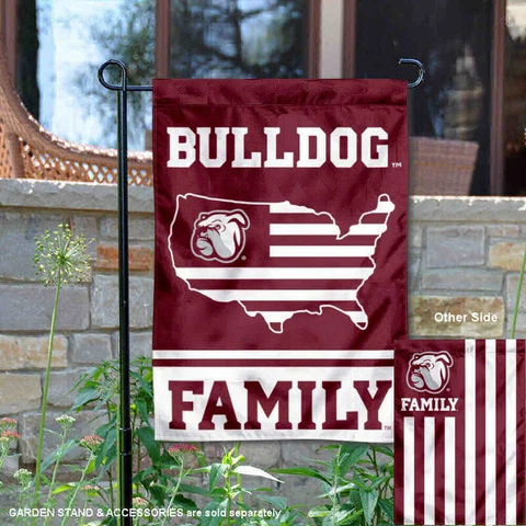Mississippi State University USA Stars and Stripes Garden Flag and Yard Banner Cover