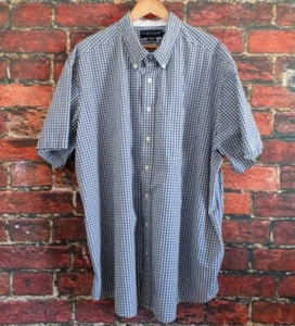 US Polo Assn Mens Short Sleeve Shirt 4XL Blue Gingham Plaid / Light Yellow Field - Bild 1 von 7