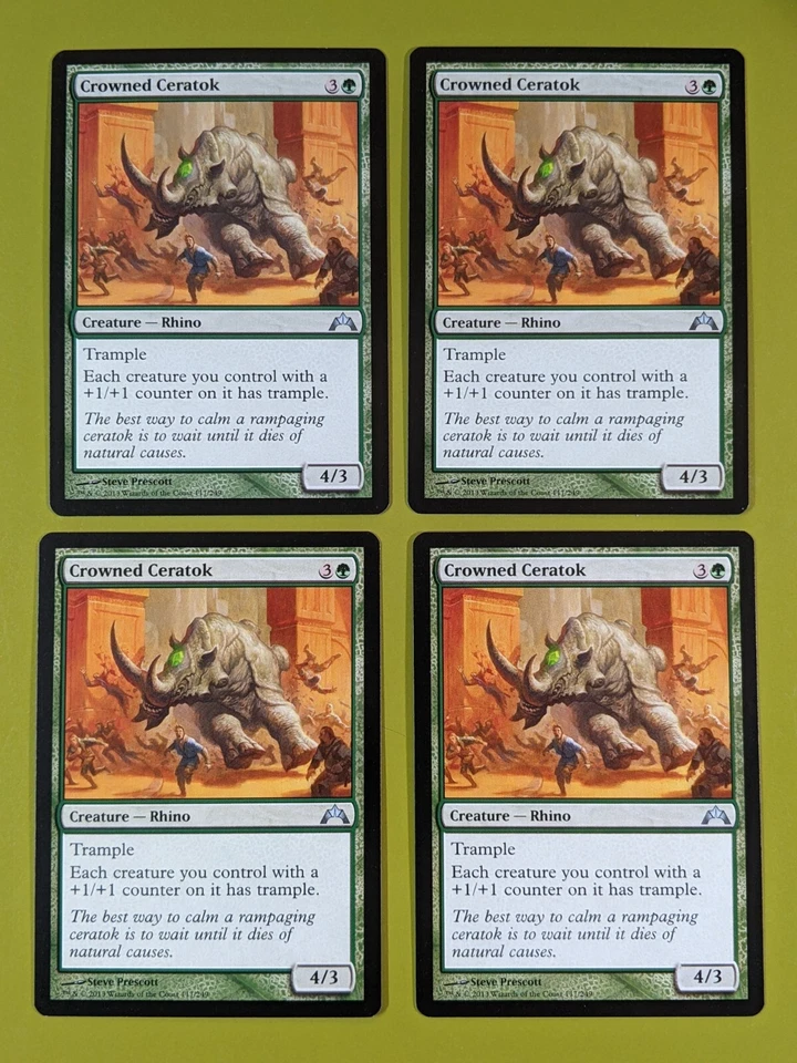 Crowned Ceratok x4 Gatecrash 4x Playset Magic the Gathering MTG - Image 1 of 1