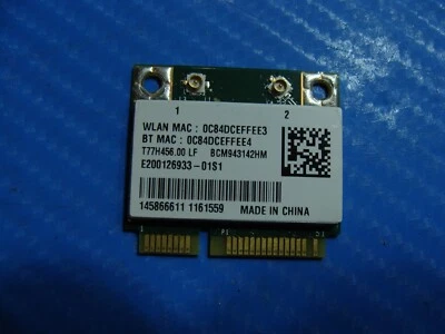 Sony Vaio 15.5" SVF15A18CXB Genuine Laptop Wireless WiFi Card BCM943142HM - Image 1 of 2